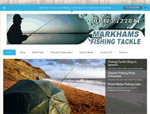 Tablet Screenshot of markhamsfishingtackleonline.co.uk